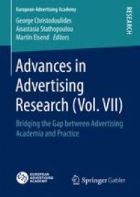 cover of the book Advances in Advertising Research (Vol. VII): Bridging the Gap between Advertising Academia and Practice