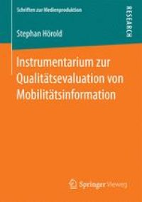 cover of the book Instrumentarium zur Qualitätsevaluation von Mobilitätsinformation