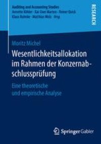 cover of the book Wesentlichkeitsallokation im Rahmen der Konzernabschlussprüfung: Eine theoretische und empirische Analyse