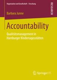 cover of the book Accountability: Qualitätsmanagement in Hamburger Kindertagesstätten