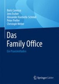 cover of the book Das Family Office: Ein Praxisleitfaden