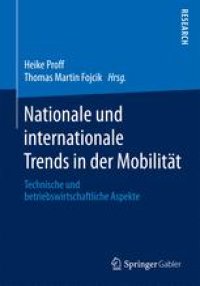 cover of the book Nationale und internationale Trends in der Mobilität: Technische und betriebswirtschaftliche Aspekte