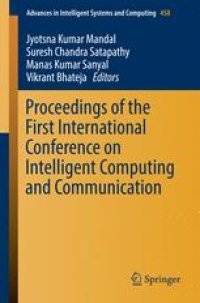 cover of the book Proceedings of the First International Conference on Intelligent Computing and Communication