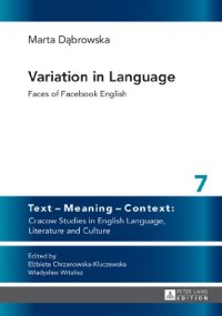 cover of the book Variation in language: faces of Facebook English