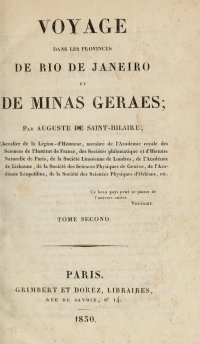 cover of the book Voyage dans les provinces de Rio de Janeiro et de Minas Geraes