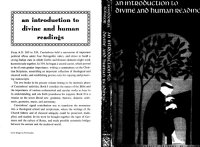 cover of the book An introduction to divine and human readings