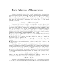 cover of the book Basic Principles of Enumeration [Lecture notes]