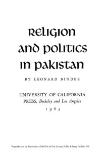 cover of the book Religion and Politics in Pakistan