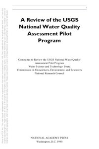 cover of the book A review of the USGS National Water Quality Assessment Pilot Program