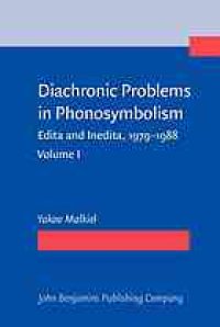 cover of the book Diachronic problems in phonosymbolism