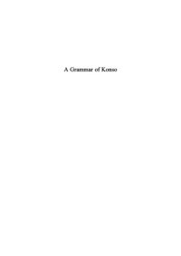 cover of the book A Grammar of Konso [PhD thesis]