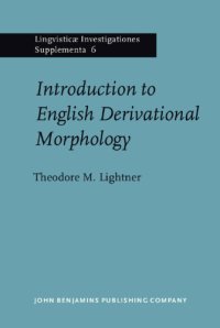 cover of the book Introduction to English derivational morphology