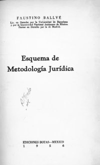 cover of the book Esquema de metodología jurídica