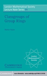 cover of the book Classgroups of group rings