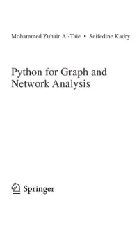 cover of the book Python for Graph and Network Analysis