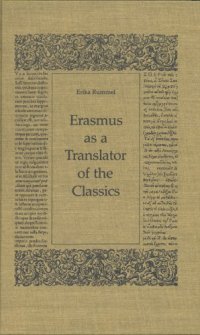 cover of the book Erasmus as a Translator of the Classics