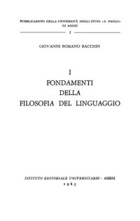 cover of the book I fondamenti della filosofia del linguaggio