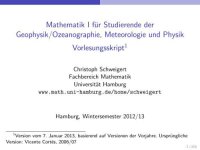 cover of the book Mathematik für Physiker I-IV [Lecture notes]