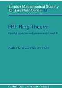 cover of the book FPF ring theory : faithful modules and generators of mod-R