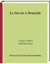 cover of the book Savoir a domicile