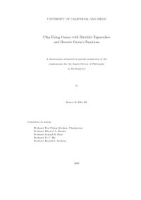 cover of the book Chip-Firing Games with Dirichlet Eigenvalues and Discrete Green’s Functions