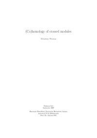 cover of the book (Co)homology of crossed modules