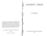 cover of the book Ancient Leros