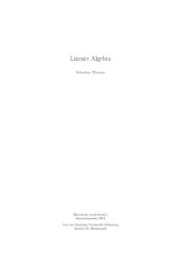 cover of the book Lineare Algebra (provisional)