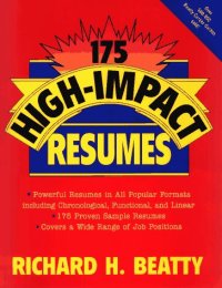 cover of the book 175 High impact resumes