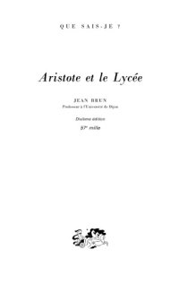 cover of the book Aristote et le Lycée