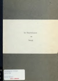 cover of the book La chastelaine de Vergi, poème du XIIIe siècle