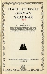 cover of the book Teach Yourself German Grammar