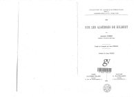 cover of the book Sur Les Algébres de Hilbert