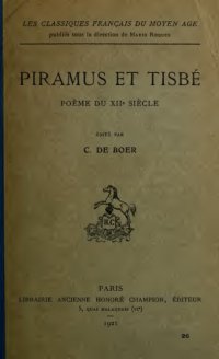 cover of the book Piramus et Tisbé, poème du XIIe siècle