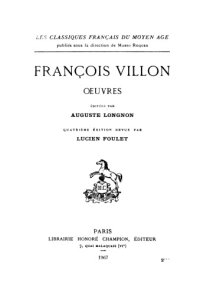 cover of the book Oeuvres de François Villon