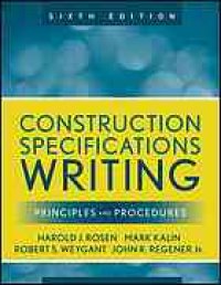 cover of the book Construction specifications writing : principles and procedures