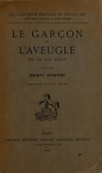 cover of the book Le garçon et l’aveugle, jeu du XIIIe siècle