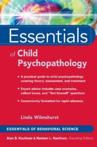 cover of the book Essentials of child psychopathology