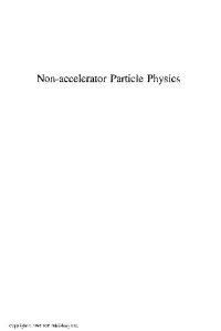 cover of the book Non-accelerator particle physics