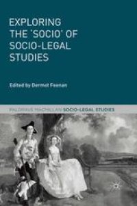 cover of the book Exploring the ‘Socio’ of Socio-Legal Studies