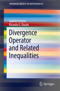 cover of the book Divergence Operator and Related Inequalities