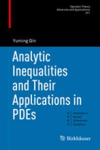 cover of the book Analytic Inequalities and Their Applications in PDEs