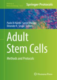 cover of the book Adult Stem Cells: Methods and Protocols