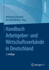 cover of the book Handbuch Arbeitgeber- und Wirtschaftsverbände in Deutschland