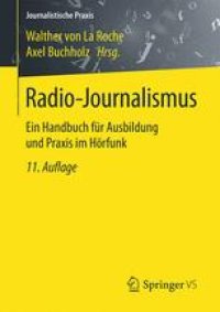 cover of the book Radio-Journalismus: Ein Handbuch für Ausbildung und Praxis im Hörfunk