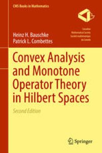 cover of the book Convex Analysis and Monotone Operator Theory in Hilbert Spaces