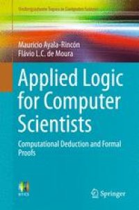 cover of the book Applied Logic for Computer Scientists : Computational Deduction and Formal Proofs