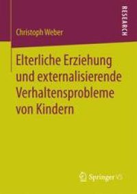 cover of the book Elterliche Erziehung und externalisierende Verhaltensprobleme von Kindern