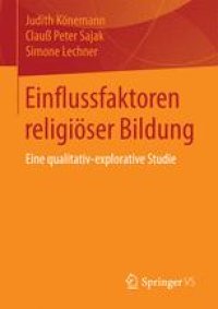 cover of the book Einflussfaktoren religiöser Bildung: Eine qualitativ-explorative Studie