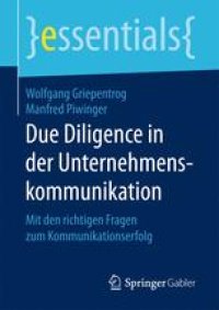 cover of the book Due Diligence in der Unternehmenskommunikation: Mit den richtigen Fragen zum Kommunikationserfolg